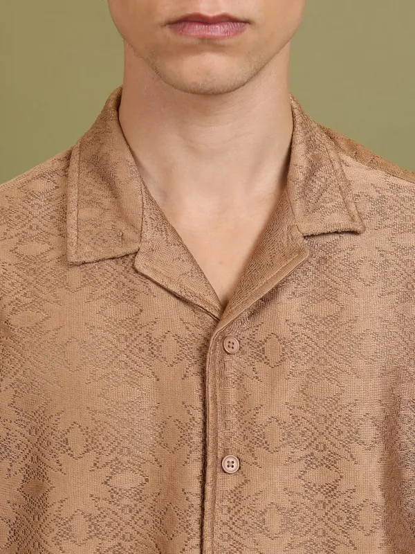 Men Oversized Fit Casual Shirt