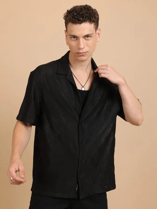Men Oversized Fit Casual Shirt