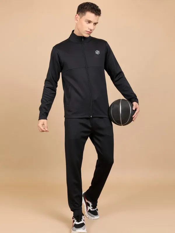  Highlander Men Black High Neck Pullover Sweatshirts