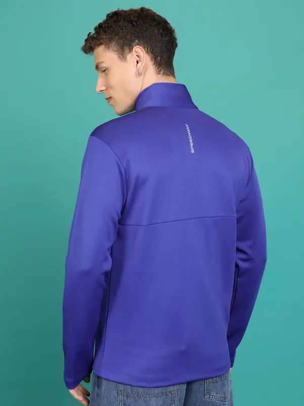  Highlander Men Blue High Neck Pullover Sweatshirts