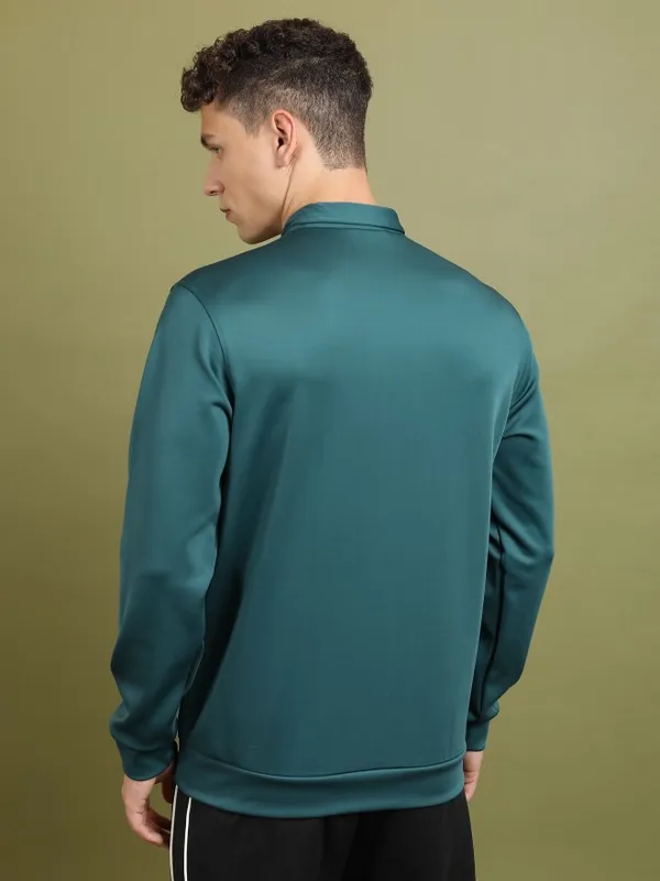  Highlander Men Green High Neck Pullover Sweatshirts
