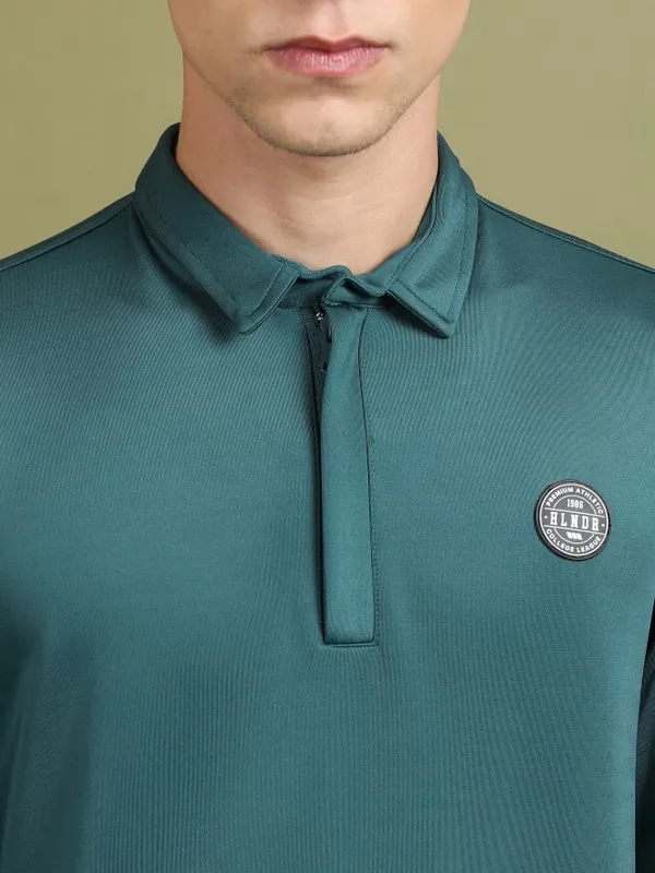 Highlander Men Green High Neck Pullover Sweatshirts