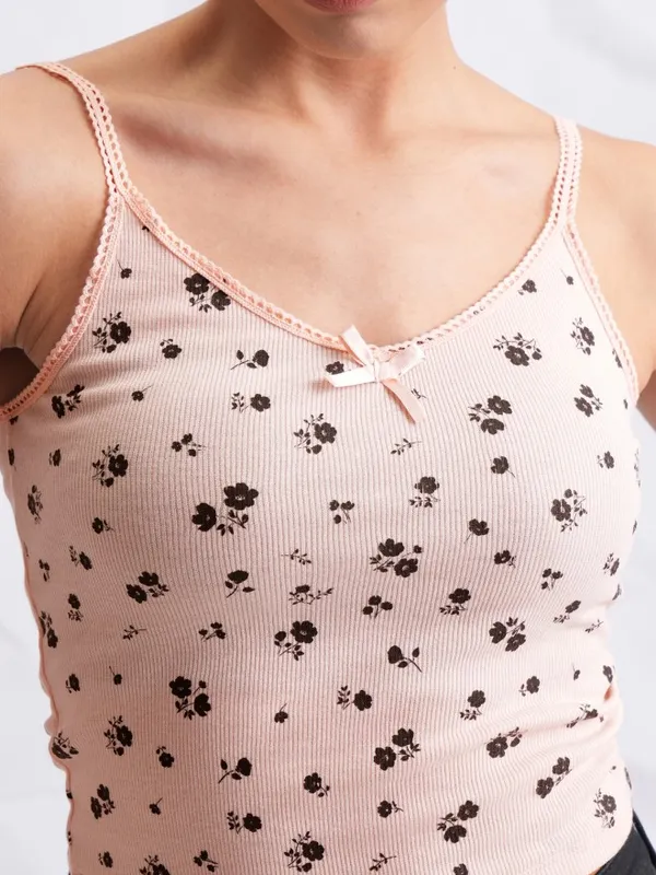 Printed Fitted Top