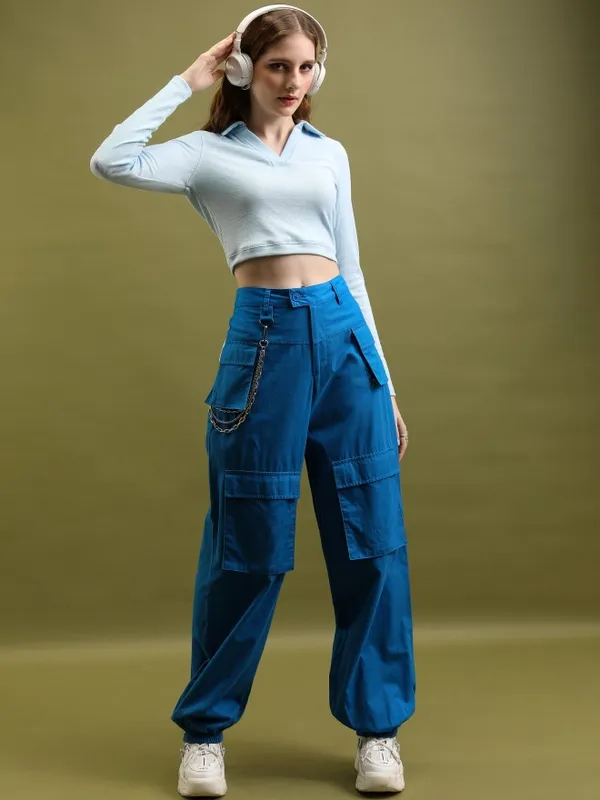 Solid Shirt Style Top