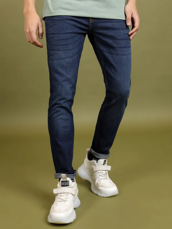  Highlander Men Blue Slim Fit Clean Look Jeans