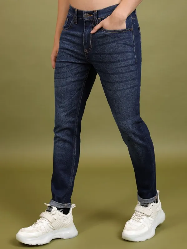  Highlander Men Blue Slim Fit Clean Look Jeans