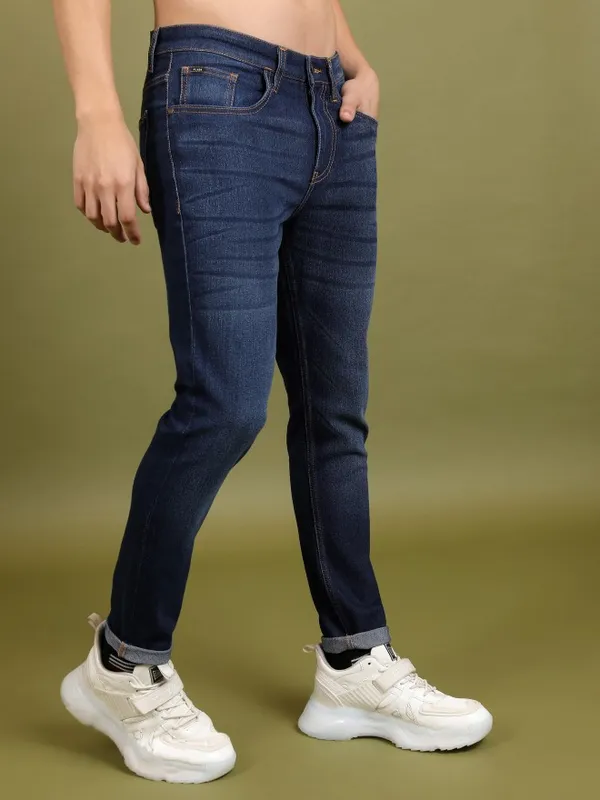  Highlander Men Blue Slim Fit Clean Look Jeans