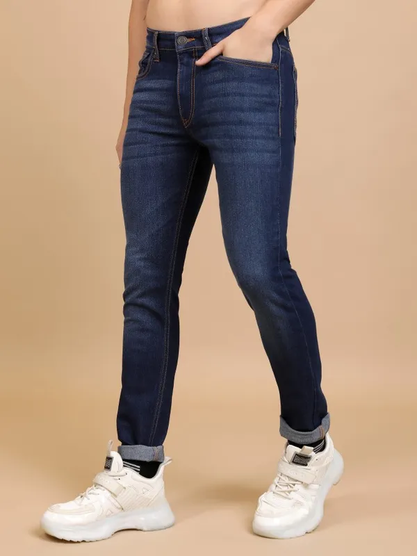  Highlander Men Blue Skinny Fit Clean Look Jeans