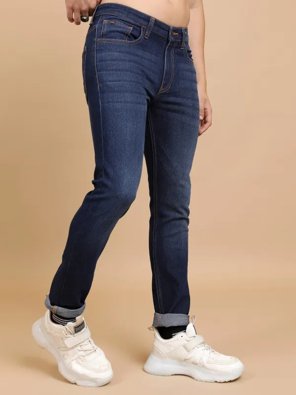 Highlander Men Blue Skinny Fit Clean Look Jeans