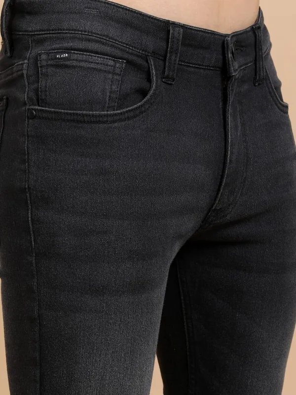  Highlander Men Black Skinny Fit Clean Look Jeans