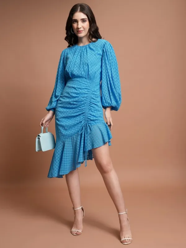 Self Design Fit And Flare Dress