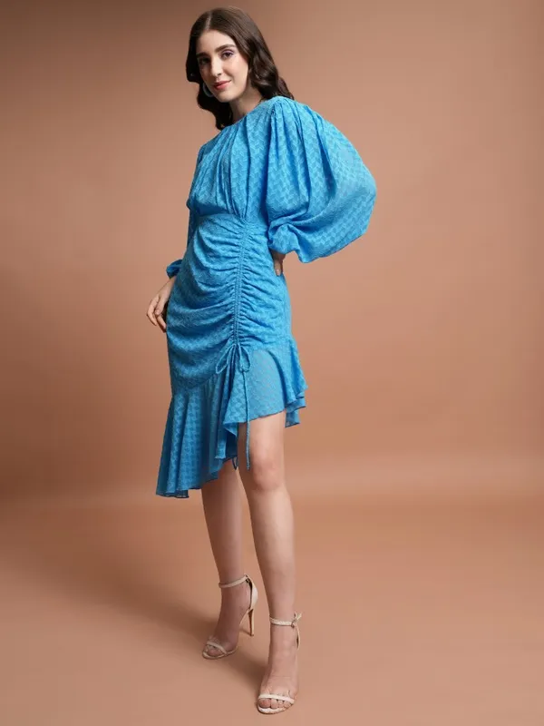 Self Design Fit And Flare Dress