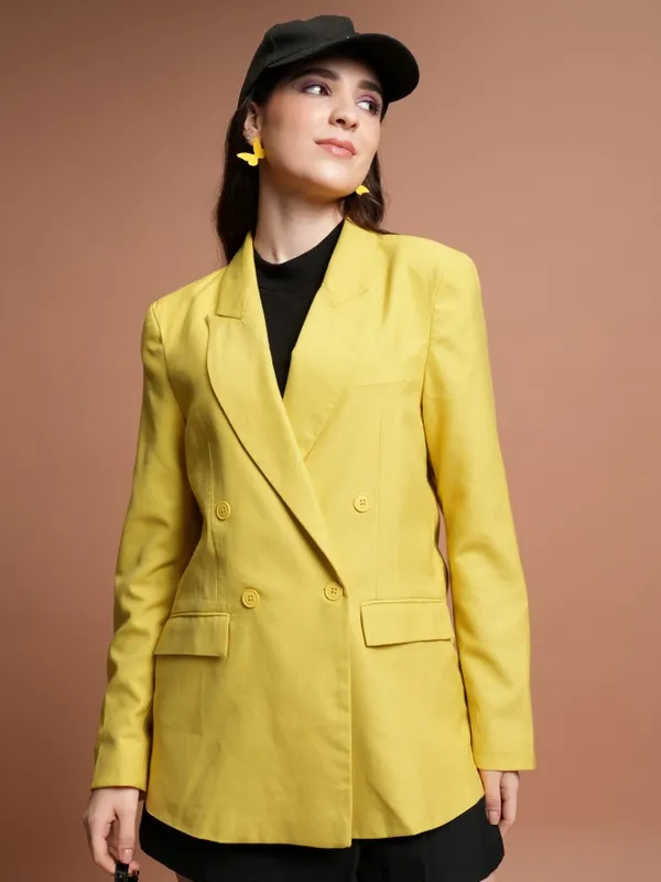 Solid Regular Fit Blazers