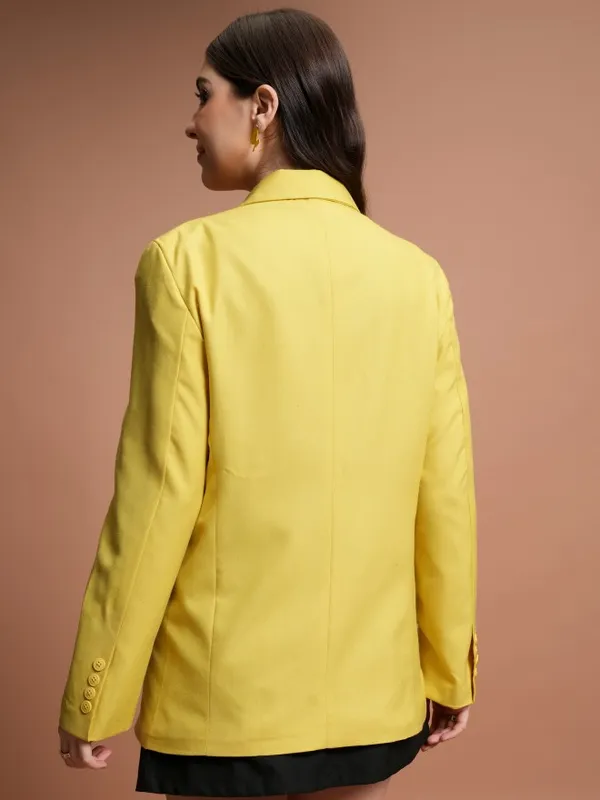 Solid Regular Fit Blazers