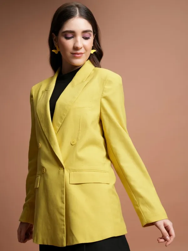 Solid Regular Fit Blazers
