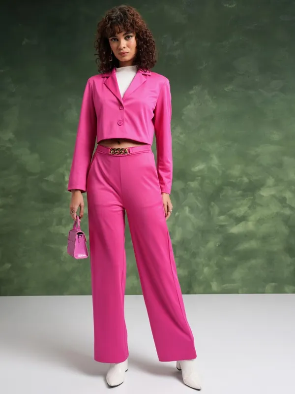 Women Coat With Trousers Co-Ords