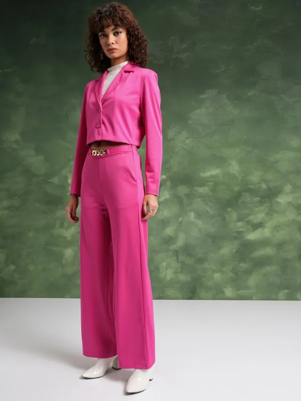 Women Coat With Trousers Co-Ords