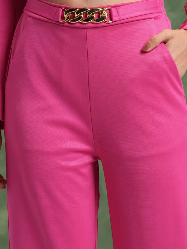 Women Coat With Trousers Co-Ords