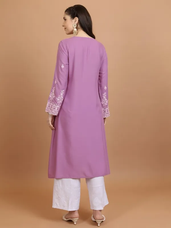 Embroidered A-Line Kurta