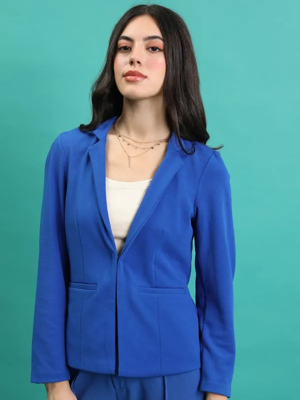  Tokyo Talkies Women Blue Blazers