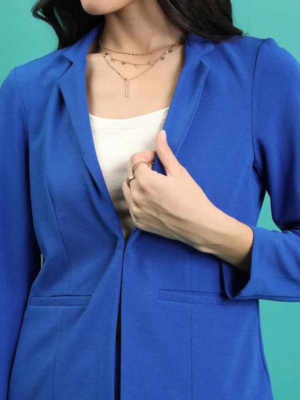  Tokyo Talkies Women Blue Blazers
