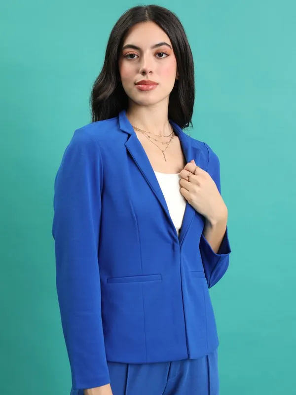  Tokyo Talkies Women Blue Blazers