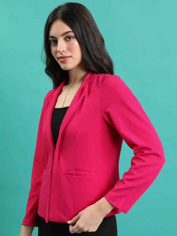 Solid Regular Fit Blazer