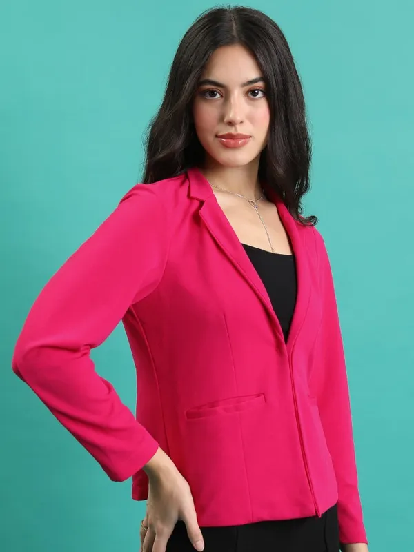 Solid Regular Fit Blazer