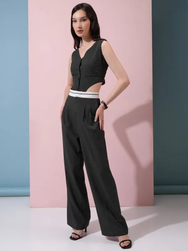  Tokyo Talkies Women Charcoal Co-Ords