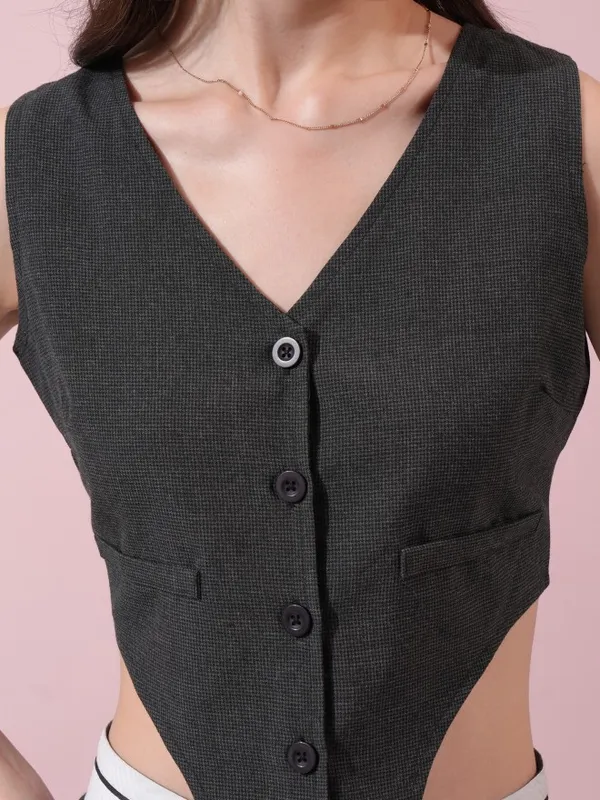 Tokyo Talkies Women Charcoal Top With Trouser