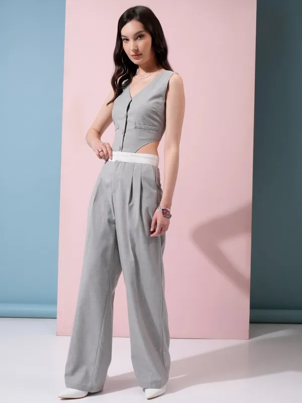  Tokyo Talkies Women Grey Co-Ords