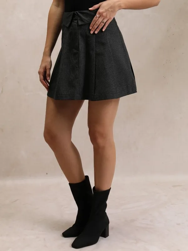 Tokyo Talkies Women Charcoal Mini Skirts