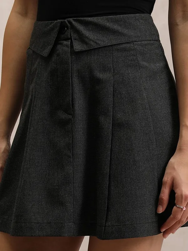  Tokyo Talkies Women Charcoal Mini Skirts