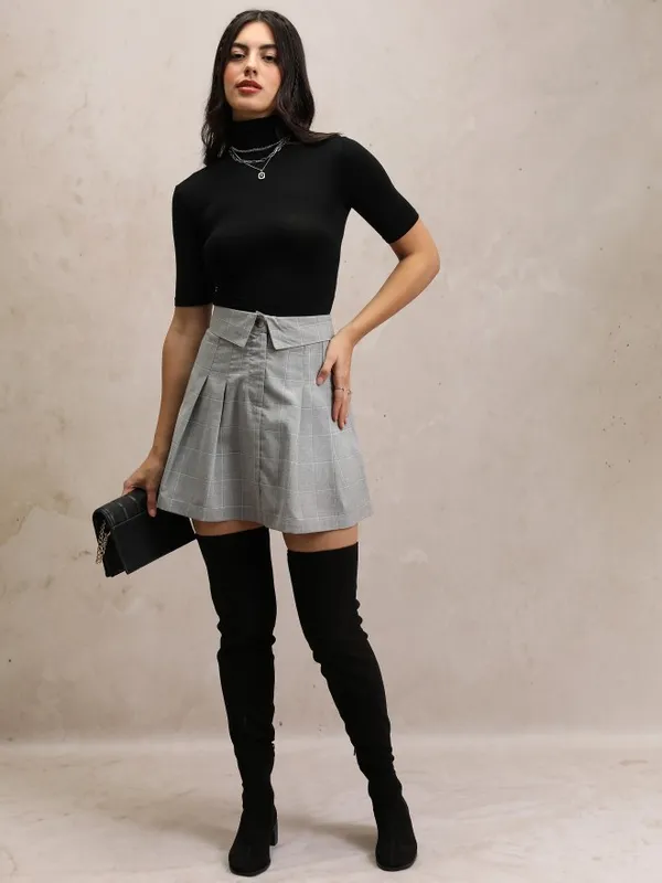  Tokyo Talkies Women Grey Mini Skirts