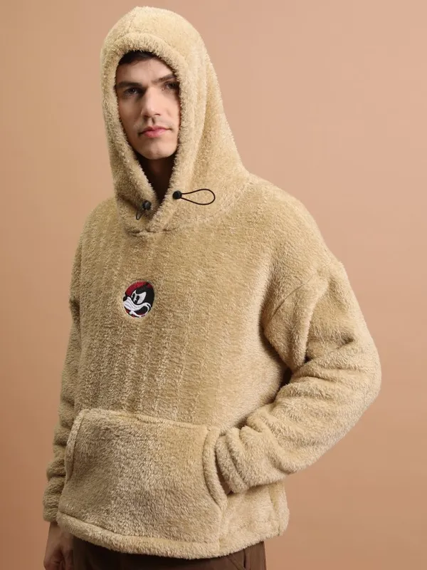 Men Self Design Sweatshirt