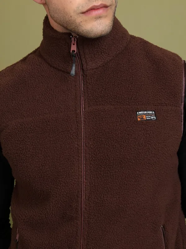  Highlander Men Brown High Neck Pullover Sweatshirts