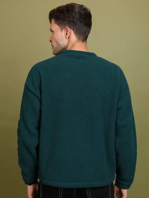 Buy Highlander Green Round Neck Oversized Fit Sweatshirt for Buy Highlander Green Round Neck Oversized Fit Sweatshirt for
