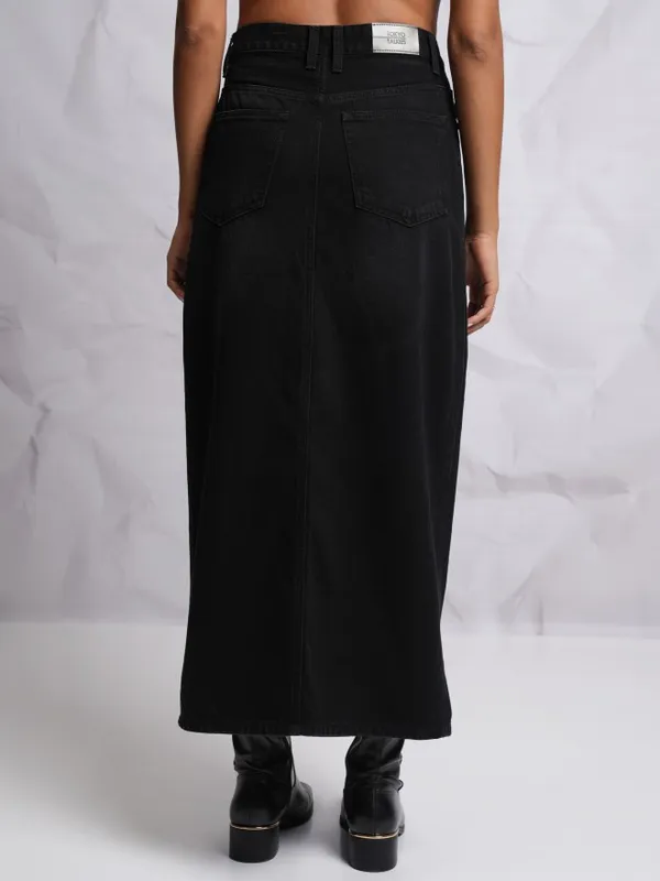  Tokyo Talkies Women Black Maxi Skirts