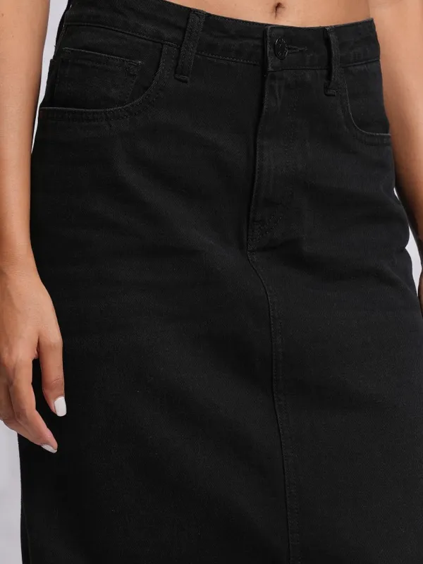  Tokyo Talkies Women Black Maxi Skirts