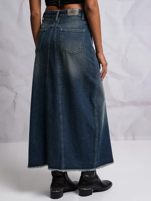 Tokyo Talkies Women Blue Maxi Skirt