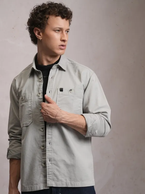 Men Oversized Fit Casual Shirt