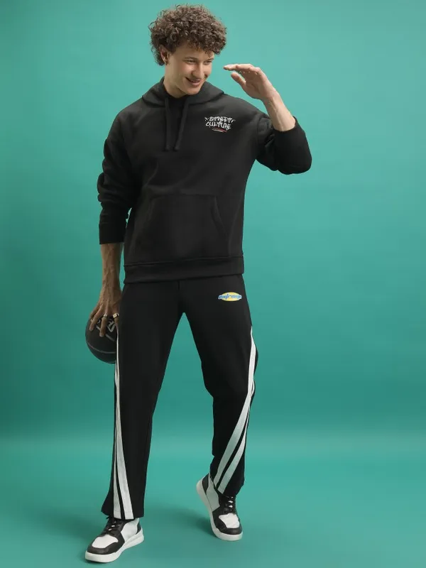  Highlander Men Black Relaxed Fit Track Pants