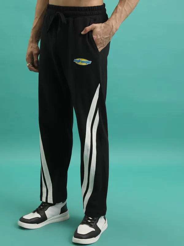  Highlander Men Black Relaxed Fit Track Pants