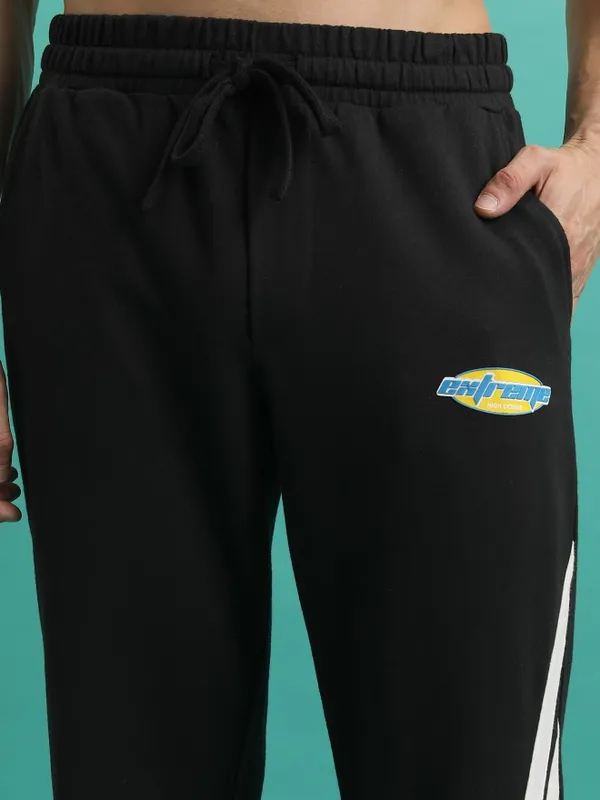  Highlander Men Black Relaxed Fit Track Pants