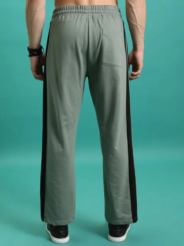  Highlander Men Green Straight Fit Track Pants