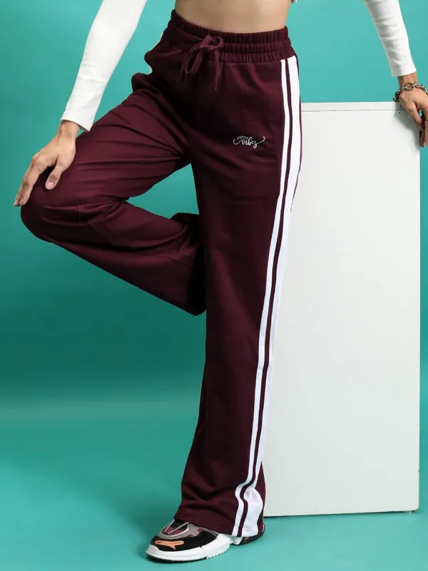 Women Wide Leg Track Pant