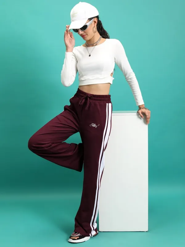 Women Wide Leg Track Pant
