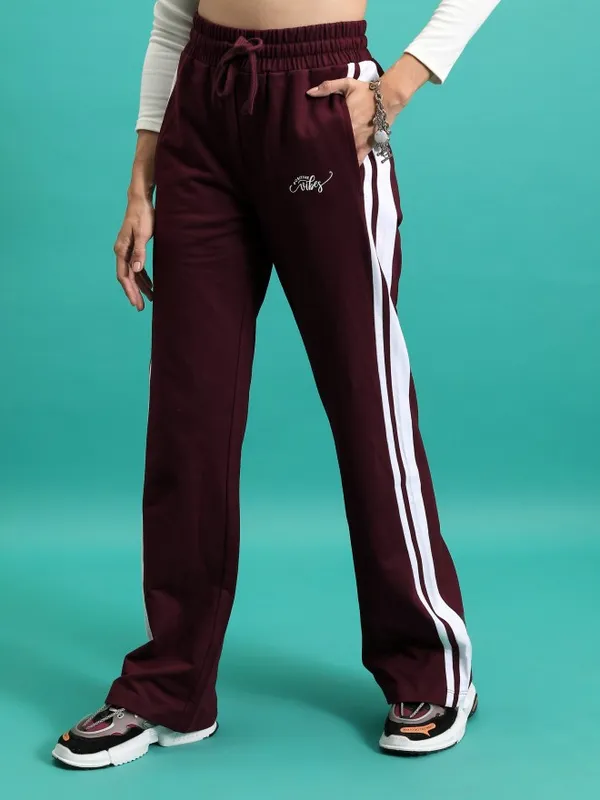 Women Wide Leg Track Pant