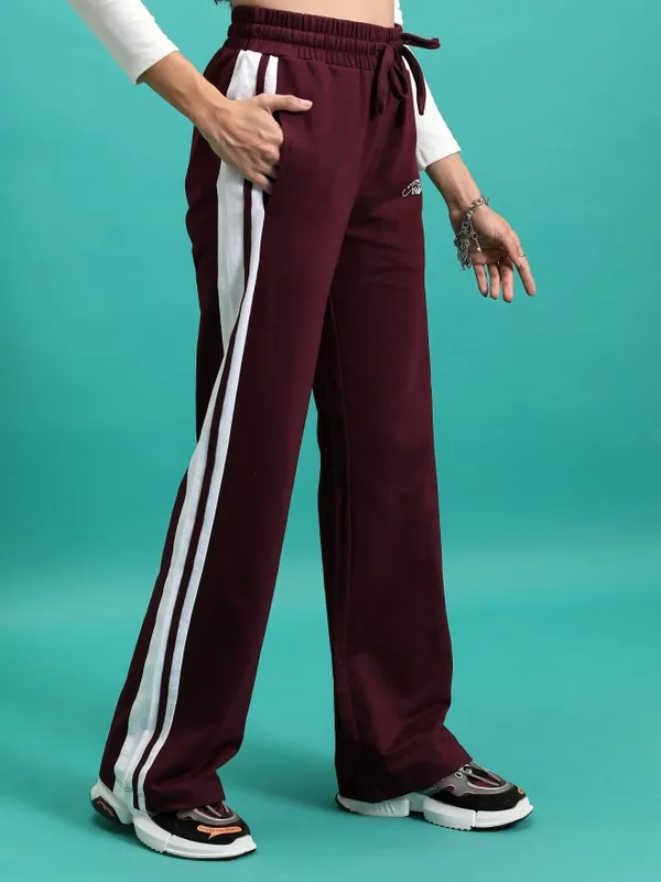 Women Wide Leg Track Pant