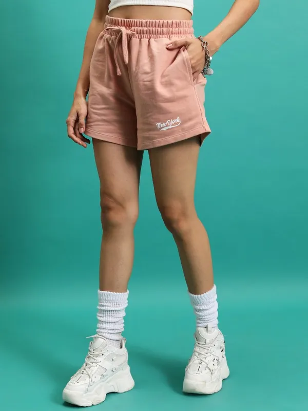 Tokyo Talkies Women Nude Regular Fit Shorts